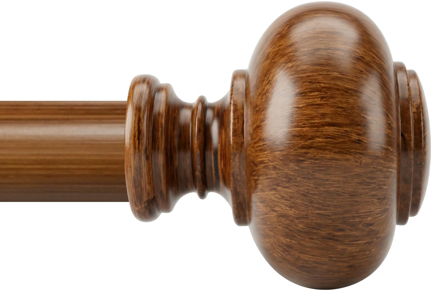 Wood Curtain Rod for Windows 66 to 120 Inches(5.5-10ft): 1 inch Diameter Heav…