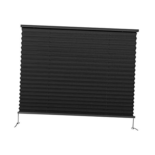 RV Blinds – Pleated Shades, 32″ W x 24″ L Black RV Window Shades 32″W x 24″H