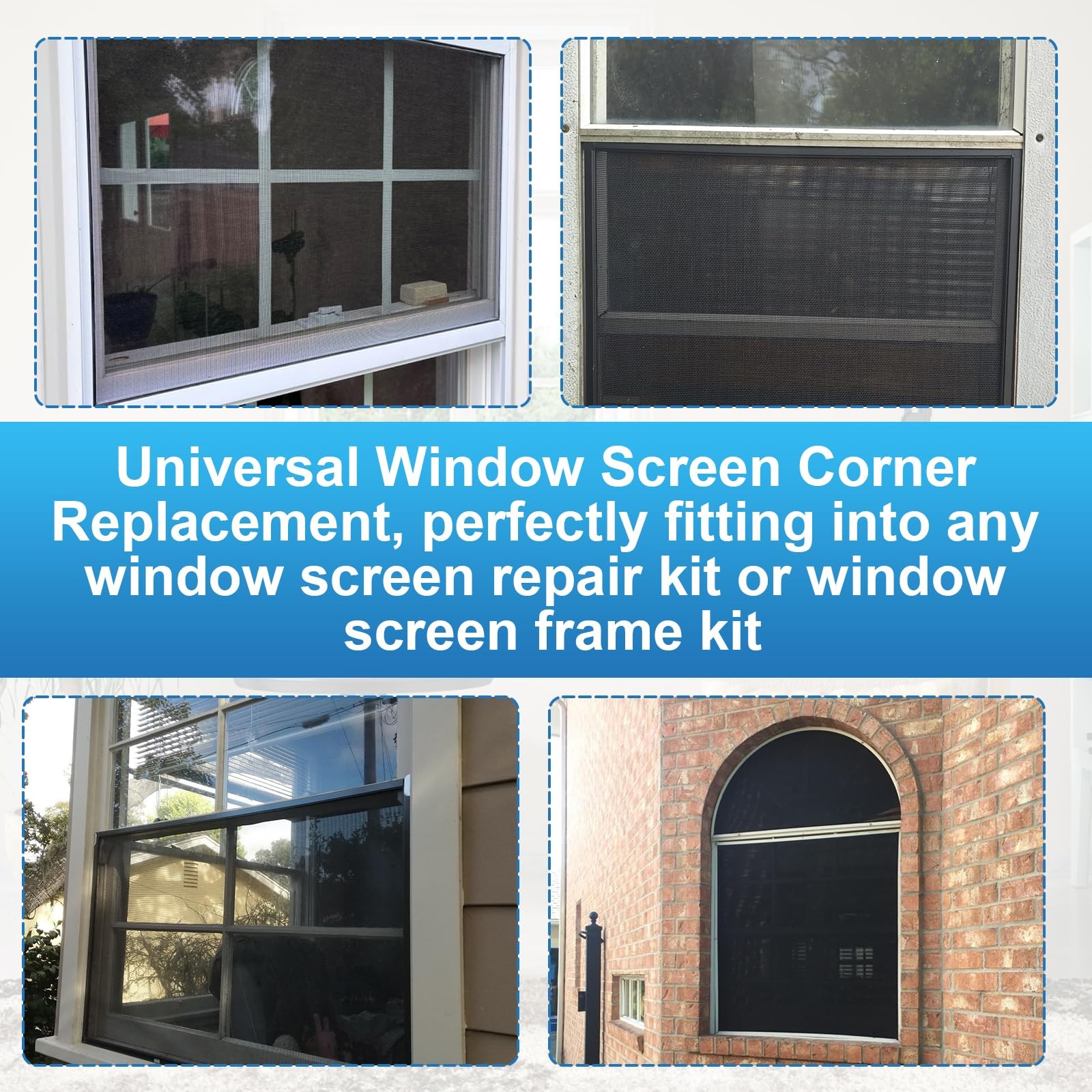 Screen Frame Corner Replacement 5/16 in x 3/4 in. x in., White