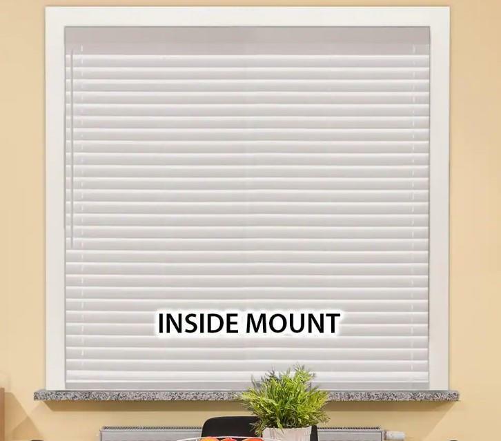 White Cordless Room Darkening 2″ Faux Wood Blind for Window 20.5″W x 64″L