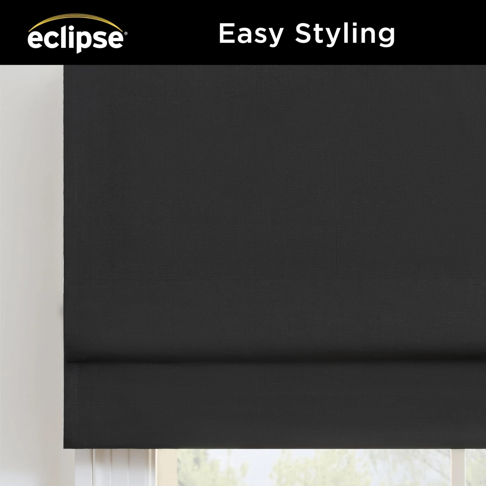 Eclipse Kylie 100% Blackout Window Roman Shade 23 in Wide x 64 in Long