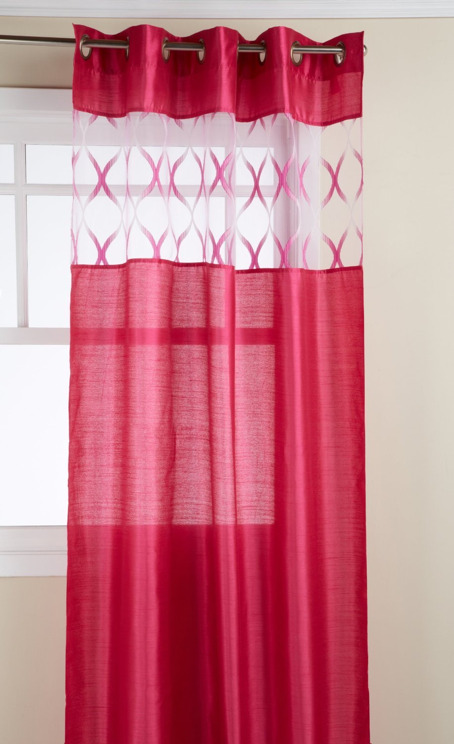 Set of 2 Open Window Editex Scala Window Panel 56×84 Inch Faux Silk Grommets