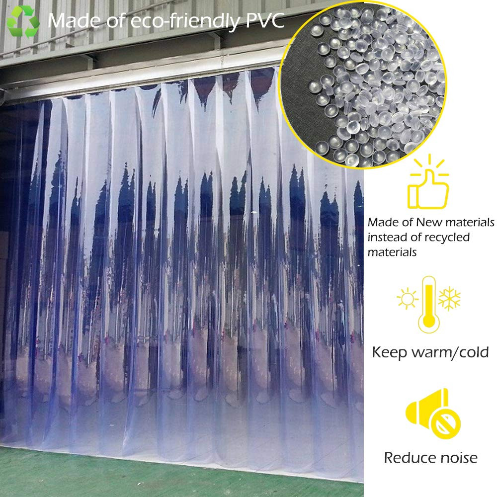 Plastic Vinyl Strip Door Curtain Clear PVC Bulk Roll Commercial Industrial
