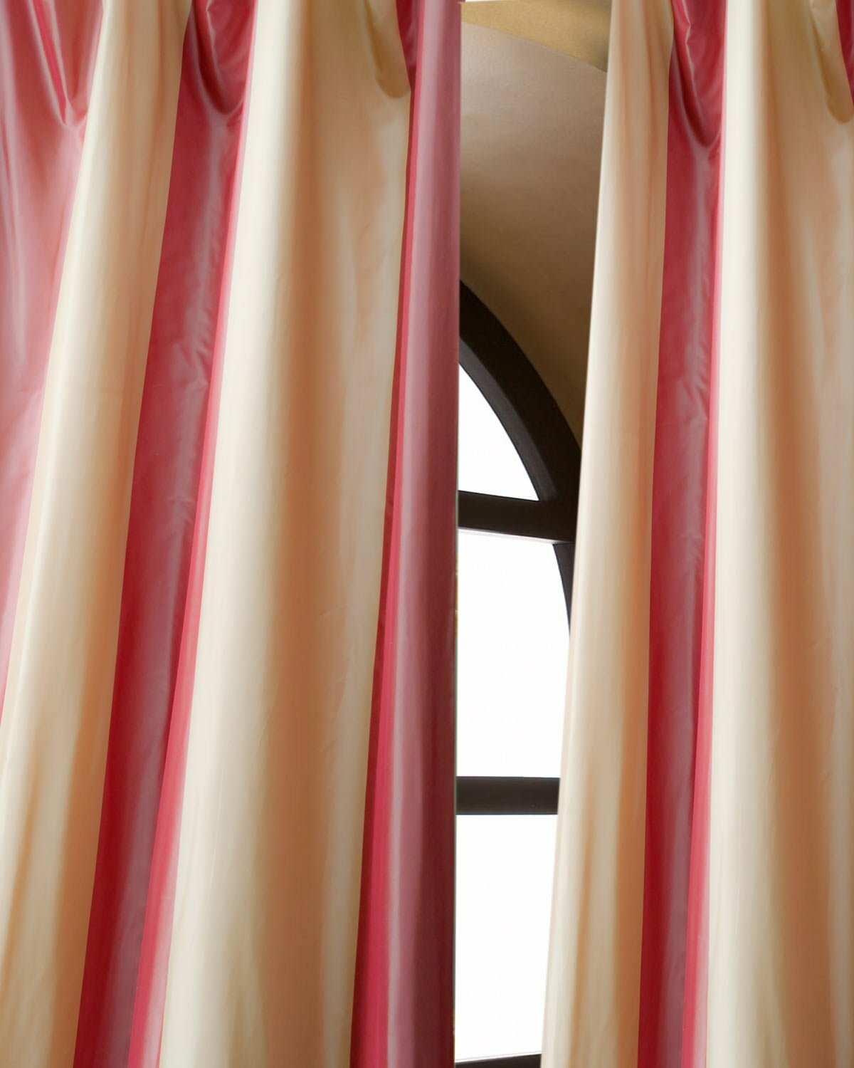 100% Silk taffeta stripe lined drape Hampton (Pair)