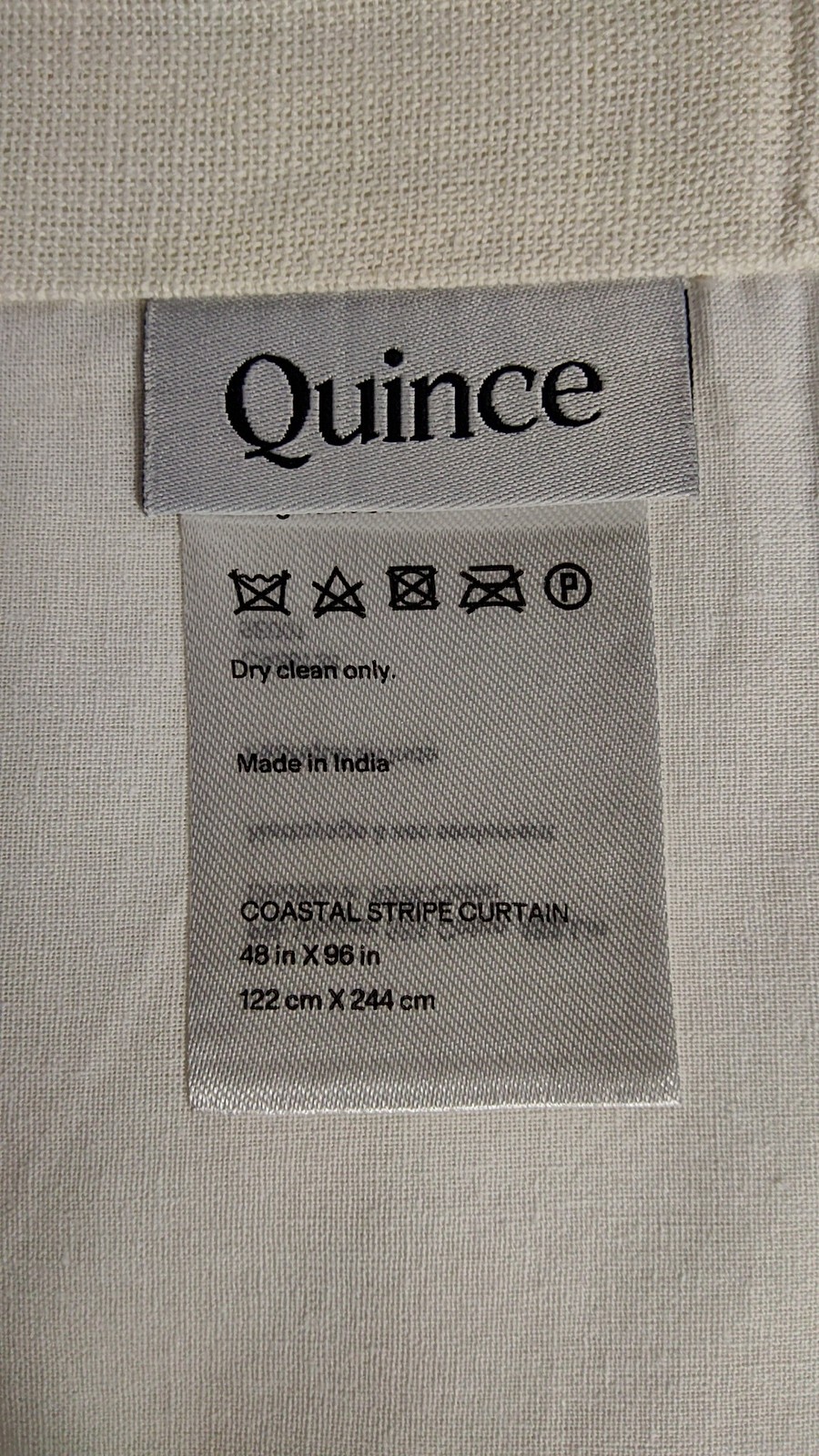 Quince Home Curtain 1 Pc Cream 48X96 Curtains & Drapes