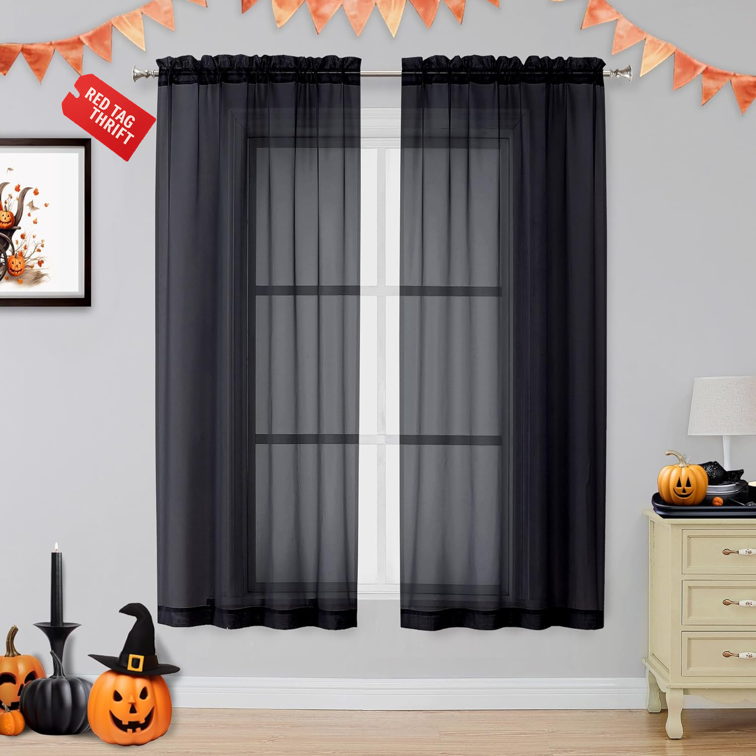 Turquoise Sheer Curtains 2 Panel Sets 84″ Inch Length