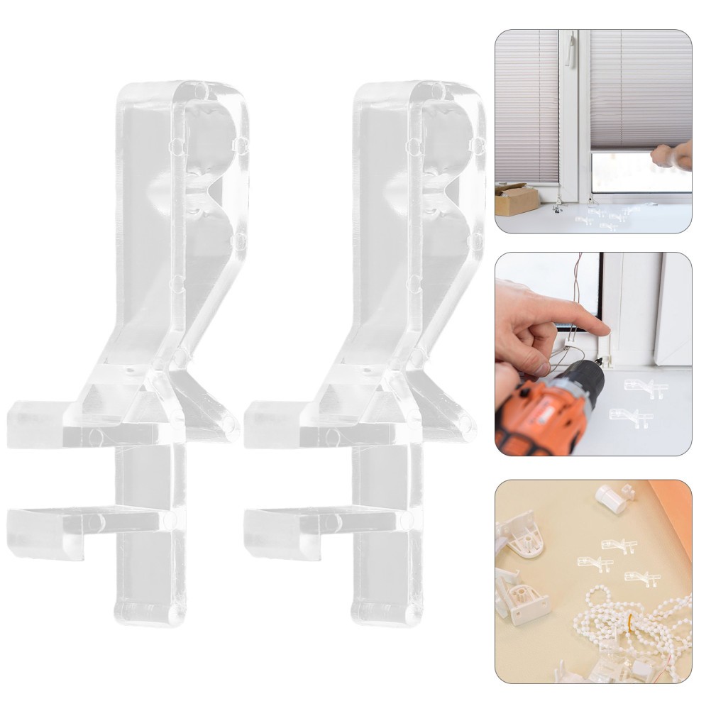 20Pcs Blind Clips Transparent Rectangular For Home Office Use