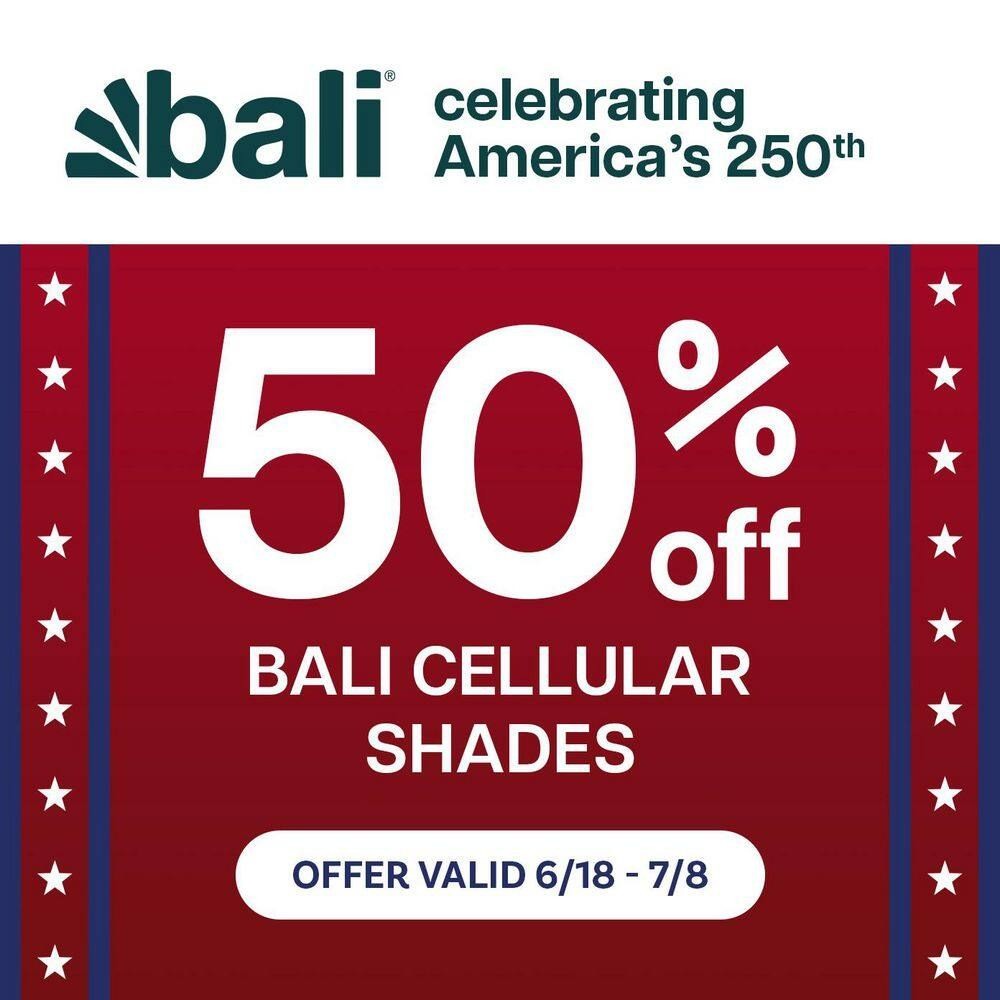 Bali Cordless Blackout Cellular Shades