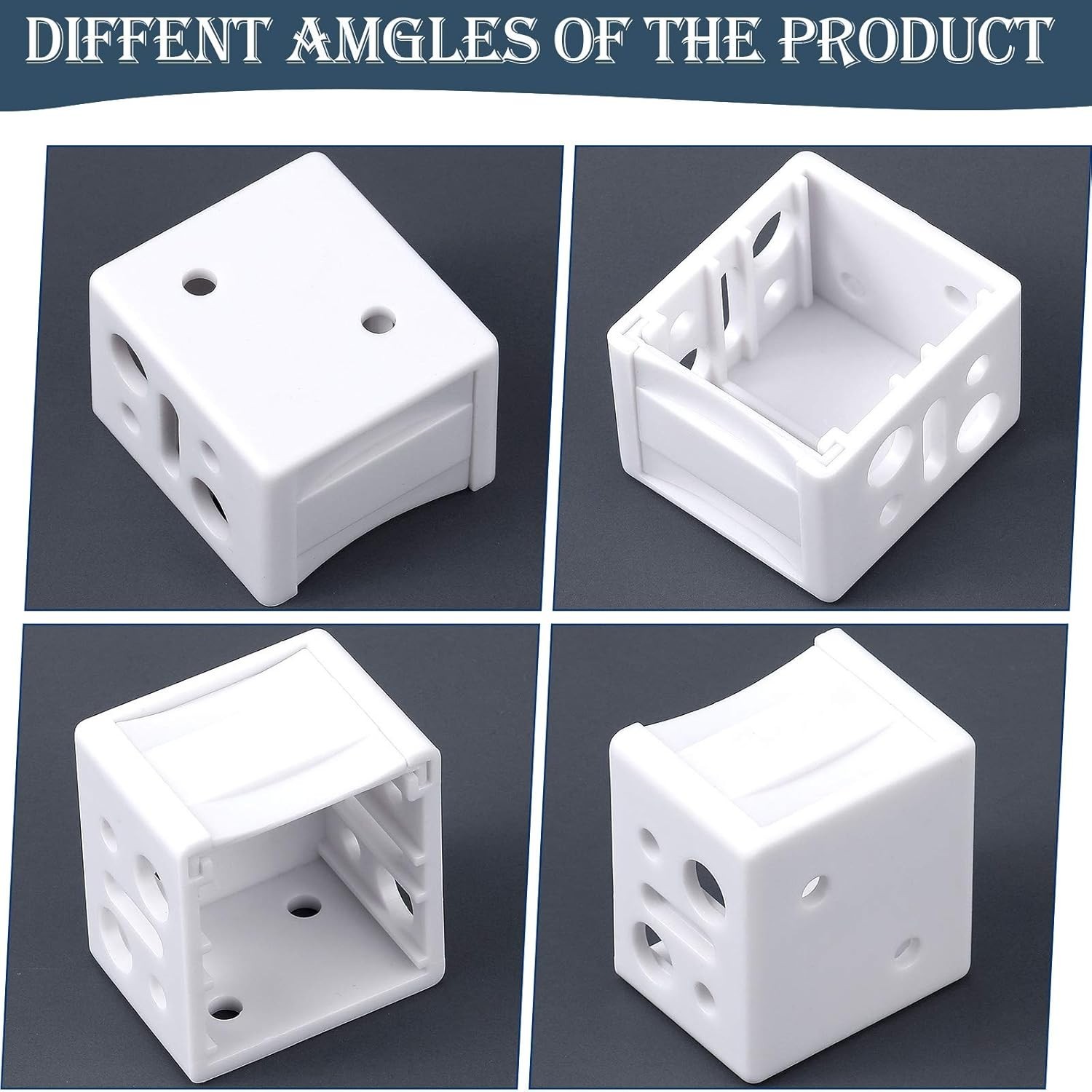 6 Pieces 1 Inch Blind Brackets White Profile Box Mounting Bracket Window Blinds