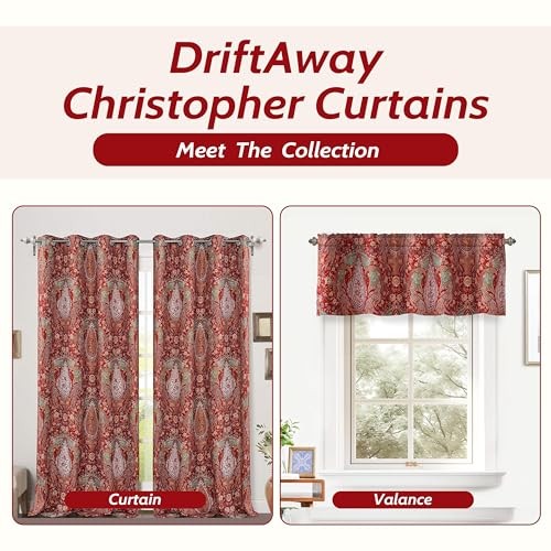 Christopher Peacock Floral Pattern Thermal 52″W x 18″L (Pack of 1) Red