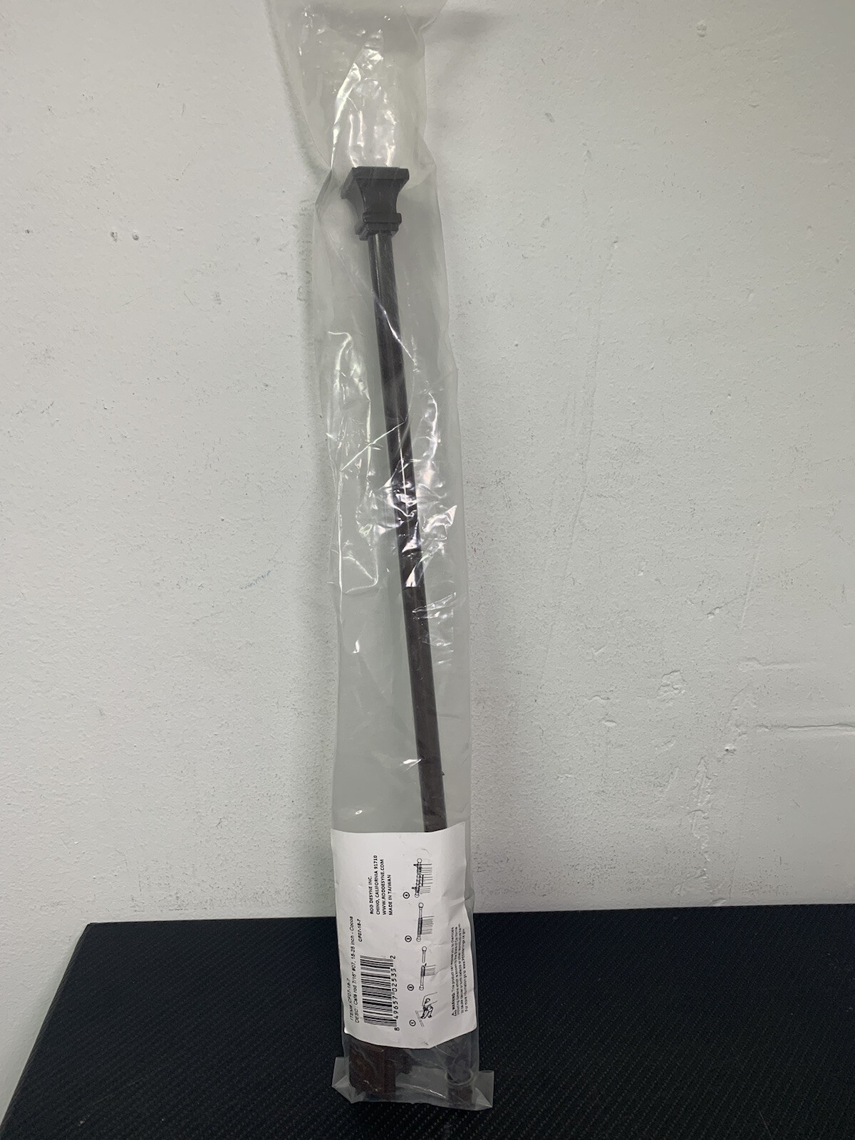 Frame 7/16” Cafe Rod 18-28” Box Adjustable Curtain Rod, Cocoa – NEW! FAST