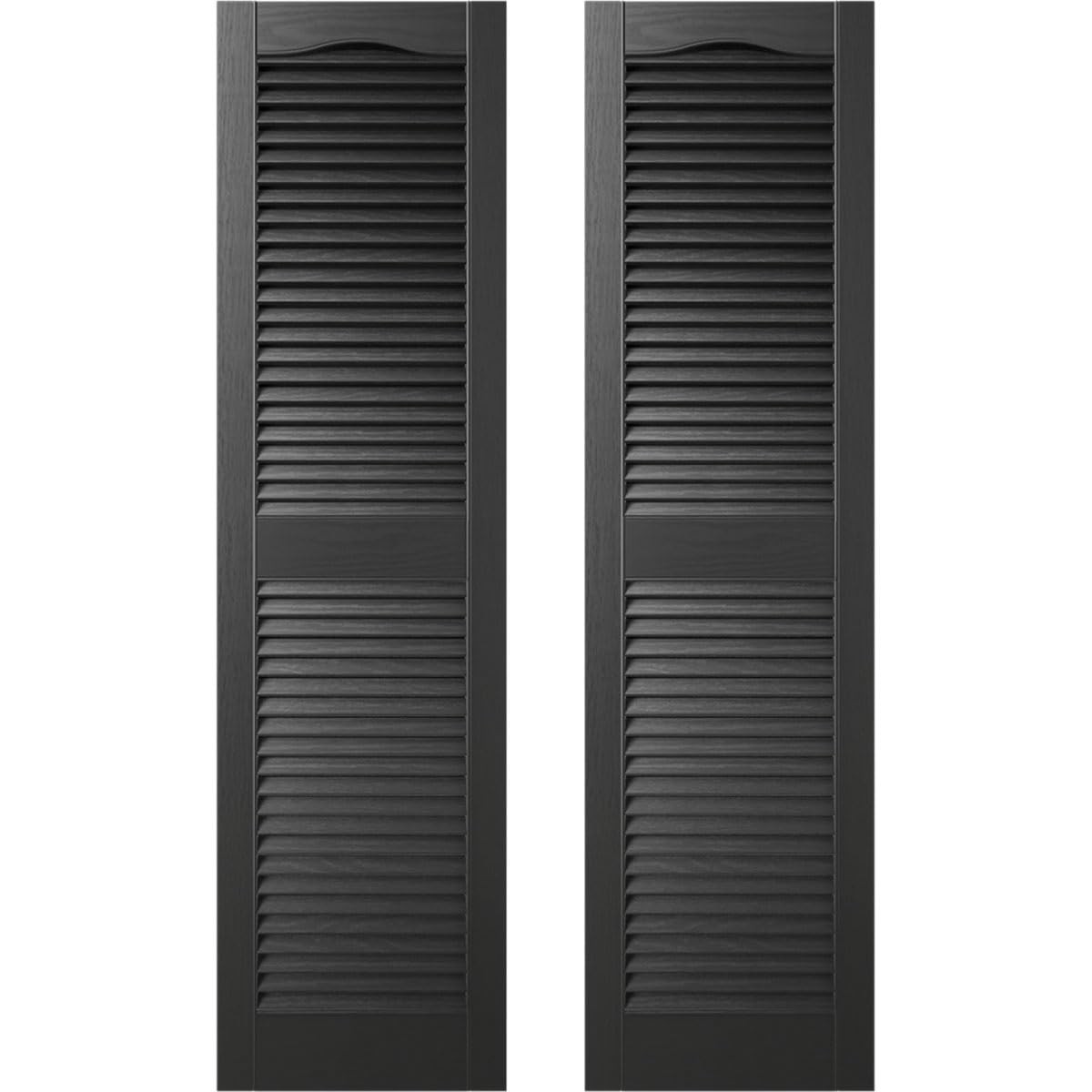 14.5 in. W x 67 in. H , Standard Cathedral Top Center Mullion, Open Louver Sh…