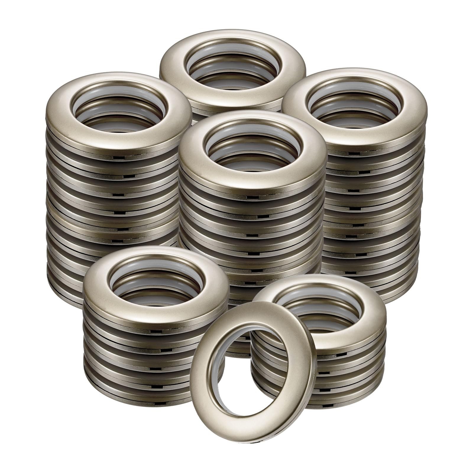 50-Pack Curtain Grommets, 1-9/16″(40mm) Inner Diameter Plastic Curtain Rings …