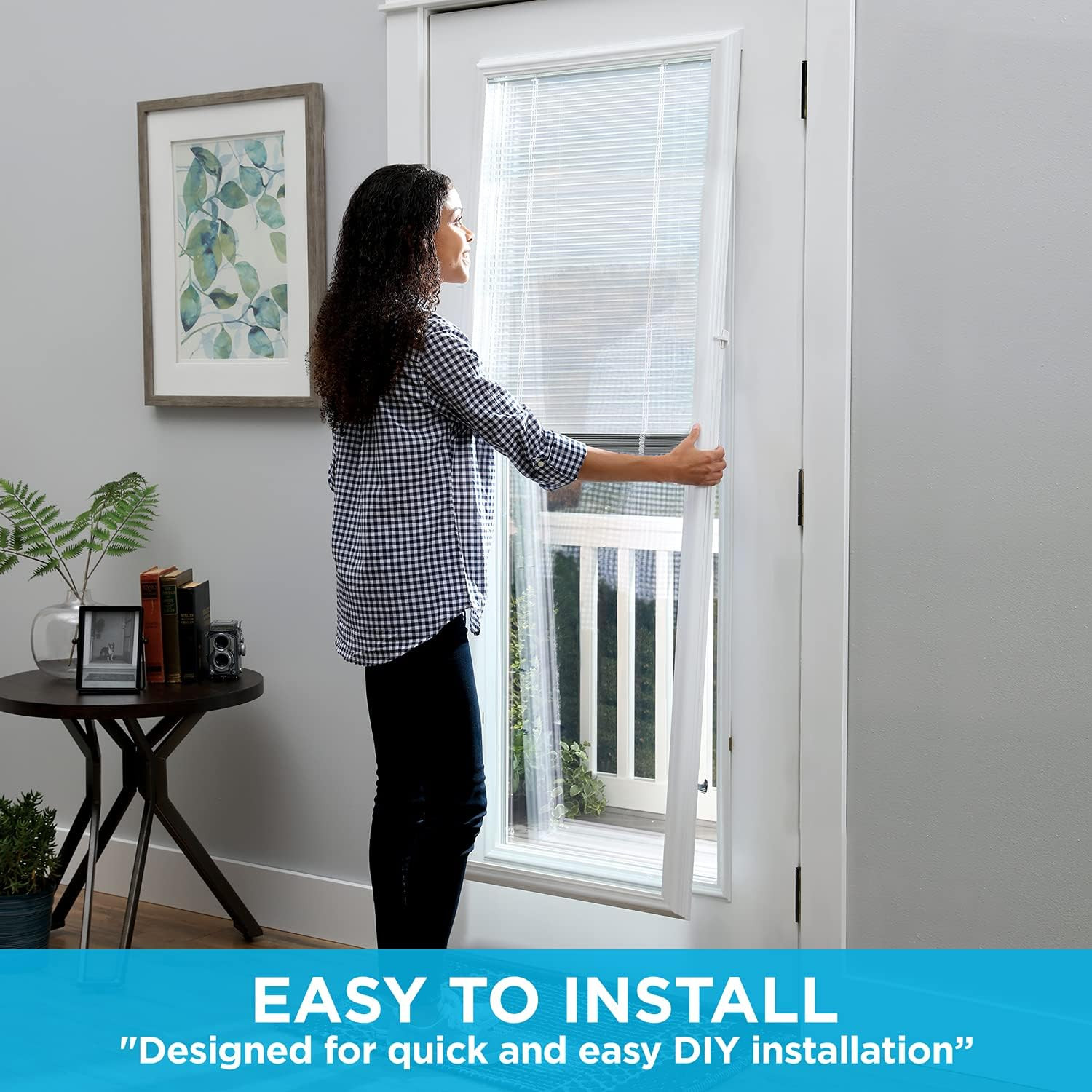 Add-On Blinds for Raised Frame Doors Only — Installs over Existing Door Glass —