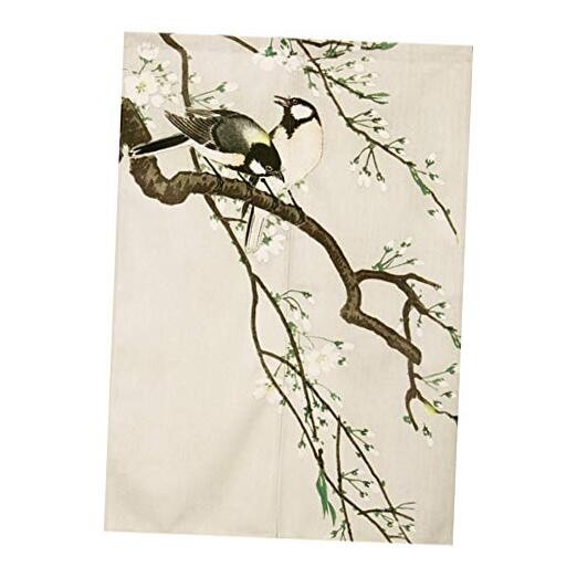 Japanese Noren Doorway 33.5″W x 59.1″L (Pack of 1) Bird 3 (Not Include Rod)