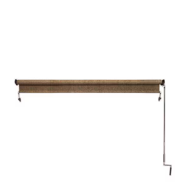Walnut UV Blocking Fade Resistant Fabric Exterior Roller Shade 48 in. W x 96 in.