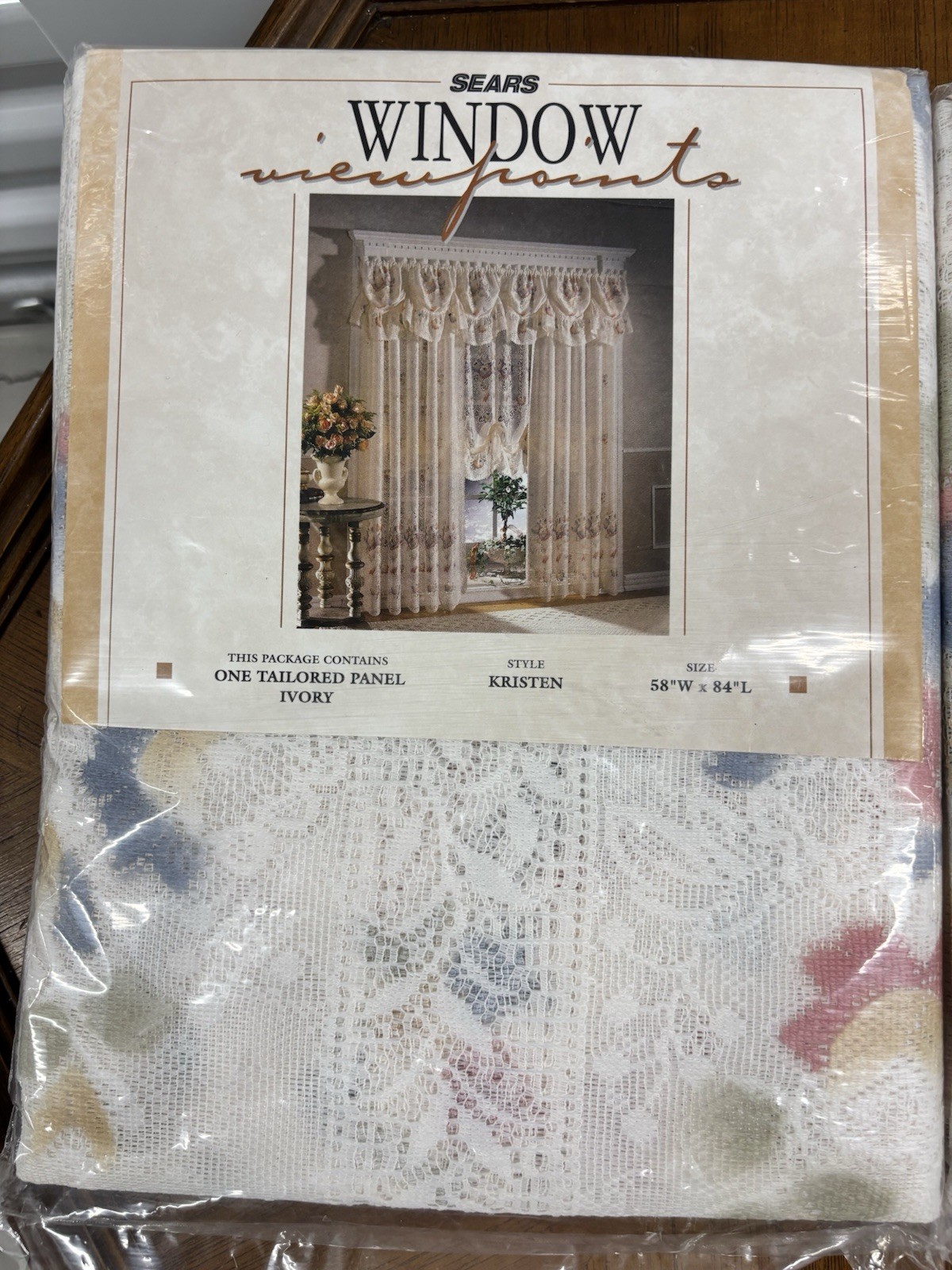 PAIR Sears Window Viewpoints Tailored Curtain Panel Lily 54×84 Kristen Floral
