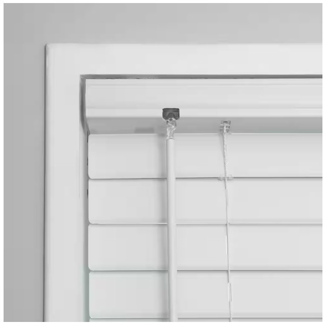 (2) Wt Cordless Room Darkening Vinyl Blinds w/2 in. Slats – 32 in. W x 64 in.