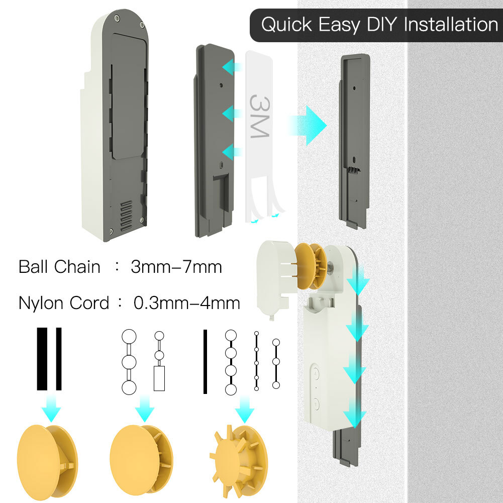 Bluetooth Chain Roller shutter Blinds Shades Motor Drive Smart APP Voice Control