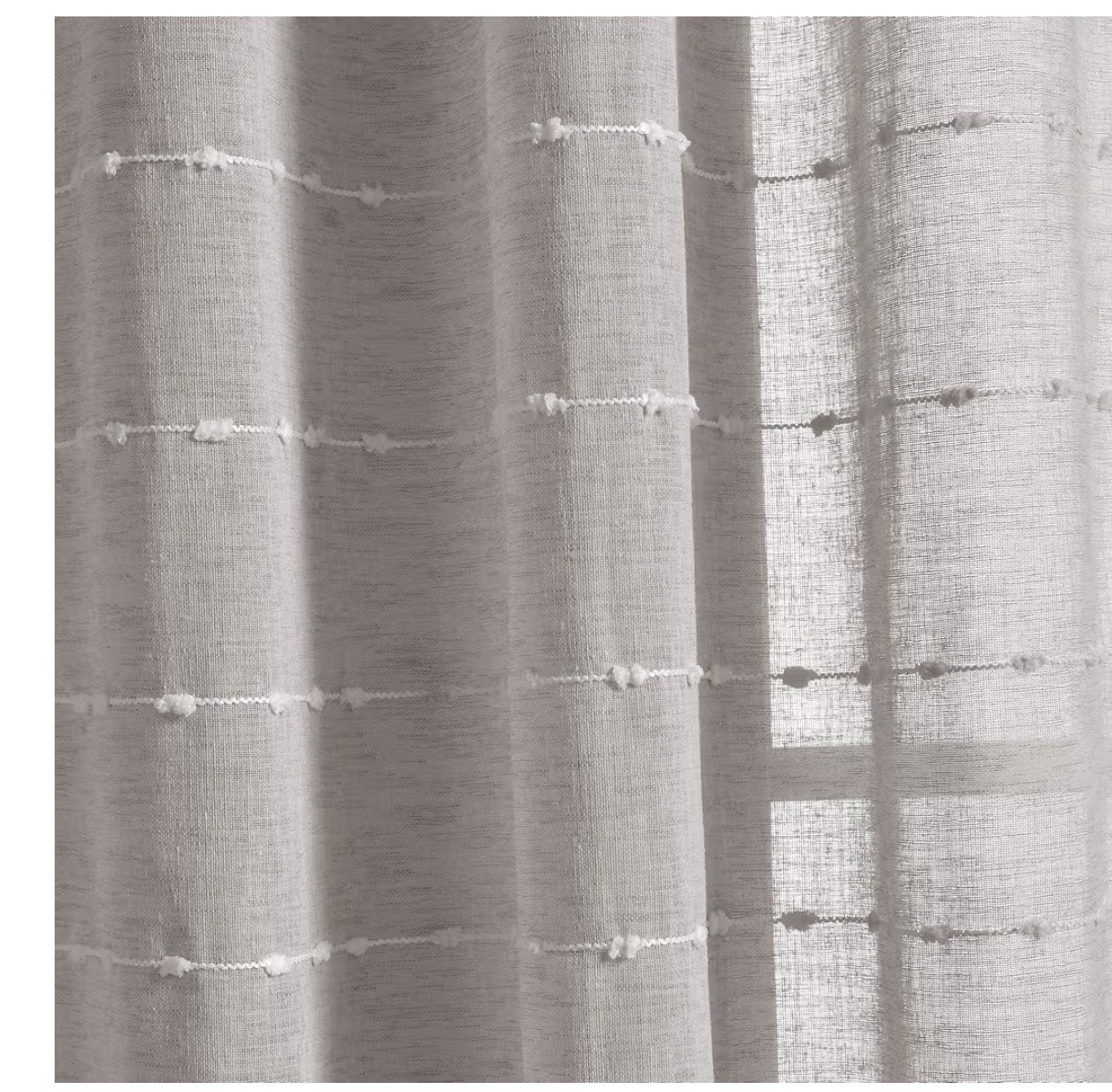 Lush Decor Farmhouse Textured Grommet Sheer Window Size : 38 X 84 Set Of 2