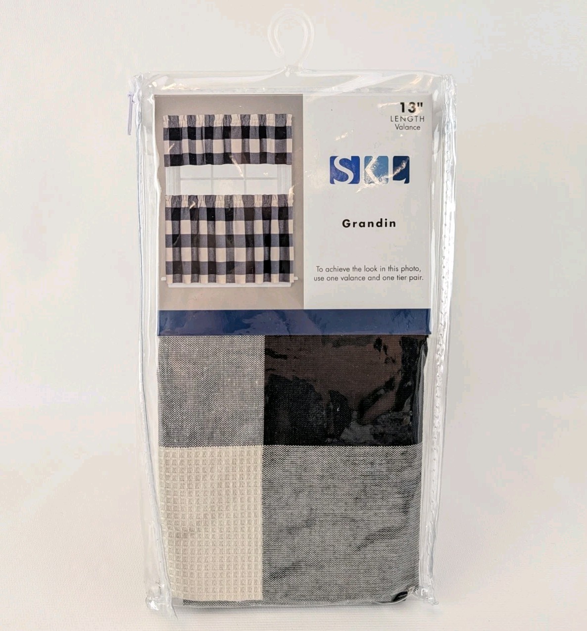 SKL Home Grandin Window Valance 58×13 Black White Buffalo Check Plaid Farmhouse