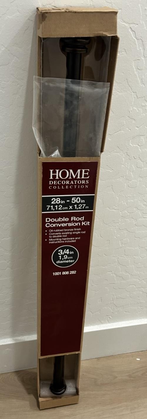 HDC 28″ – 50″ 3/4″ Double Rod Conversion Kit in Oil Rubbed Bronze