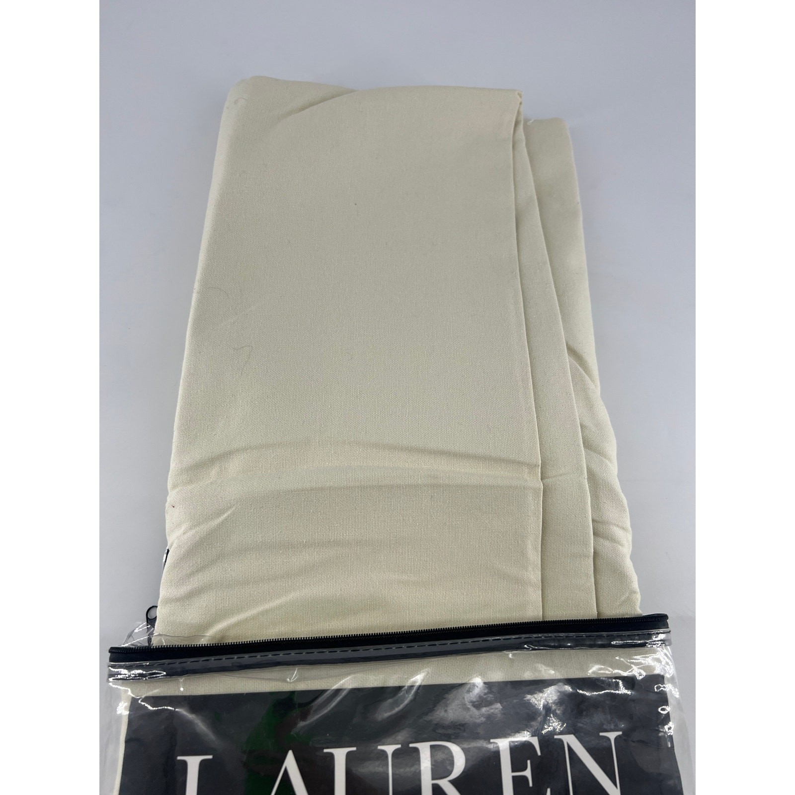 Ralph Lauren Waller Back Tab Panel Blackout Curtain 52 x 96 Natural Tan New