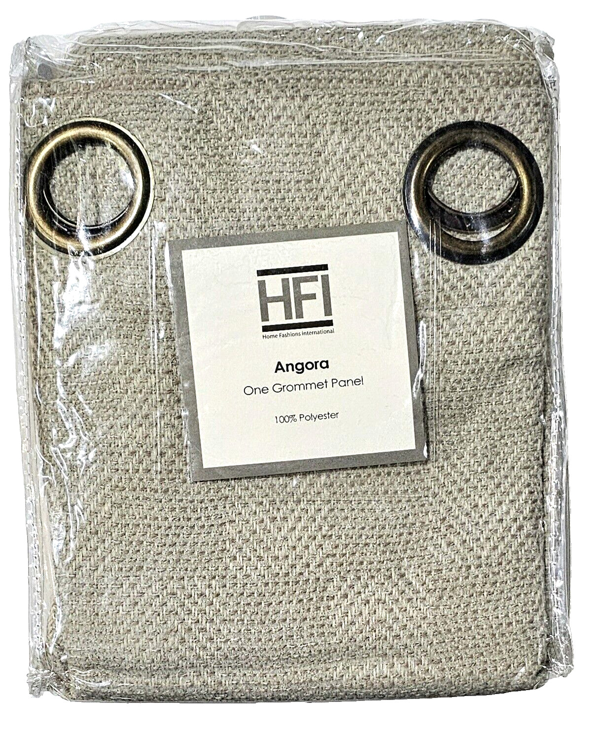 HFI Home Fashions International Angora One Grommet Panel Polyester 50x84in Beige