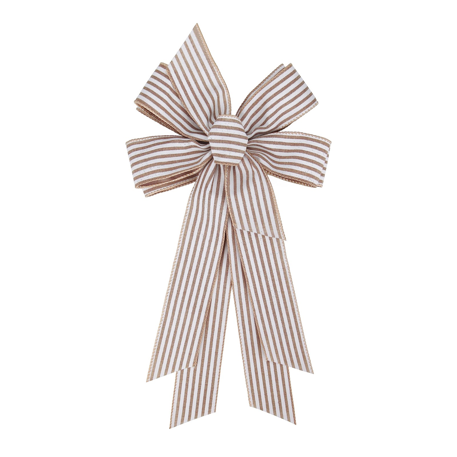 Large 24 x 10 Inch Natural Burlap White Rustic Ribbon Bow Farmhouse White Str…