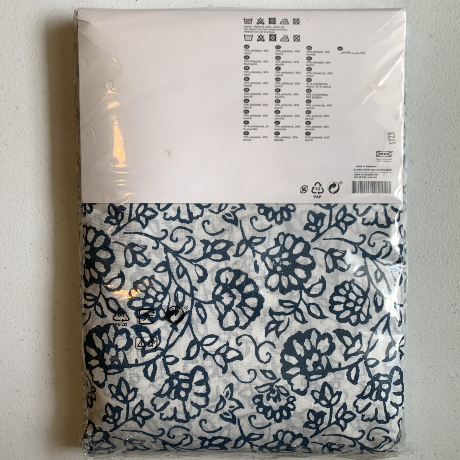 New IKEA Mjolkort 2 Pack Floral Curtain Panels 57×98” Tab Top 303.129.05