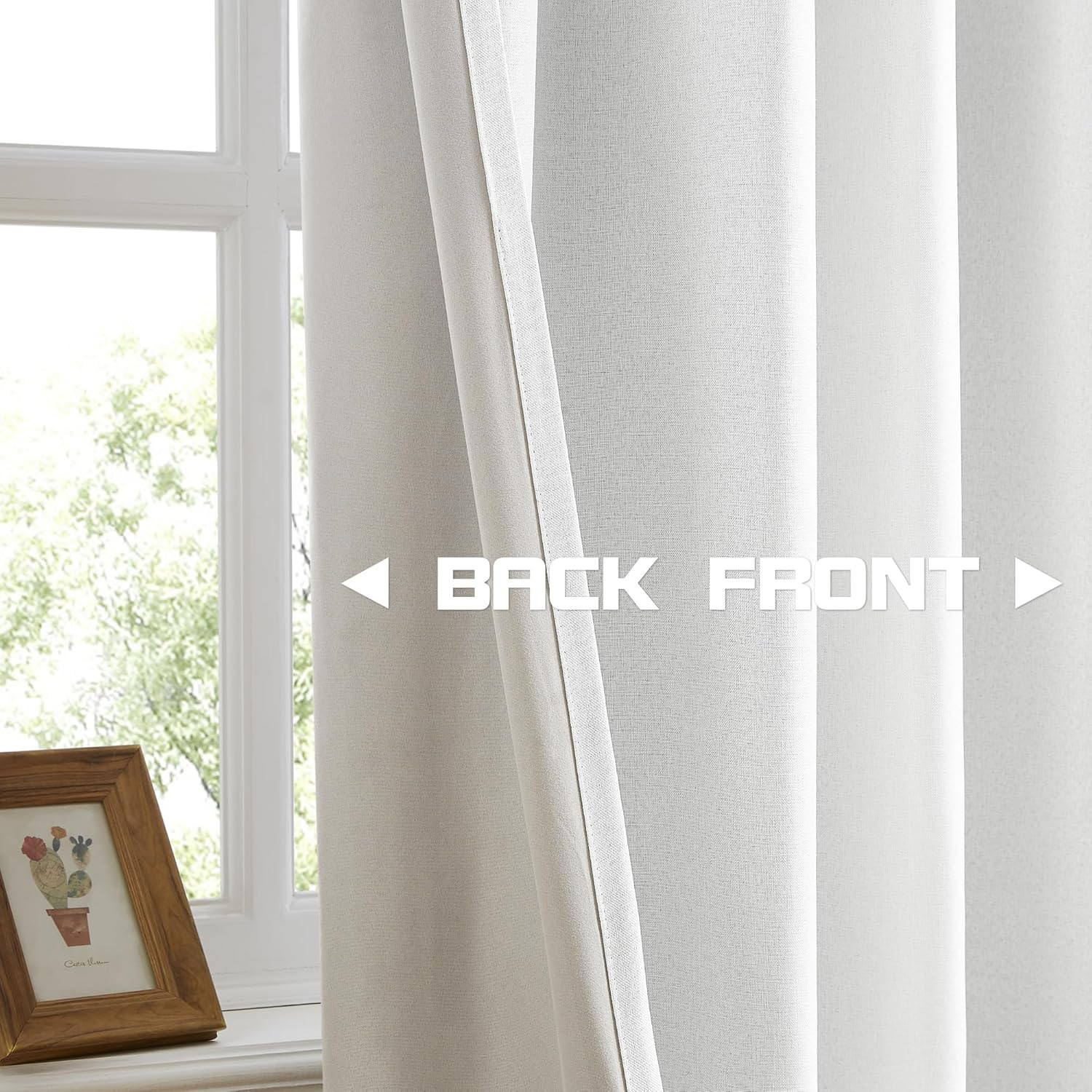 Extra Long Blackout Pleated Curtains 144″ for High Ceilings, Greyish White