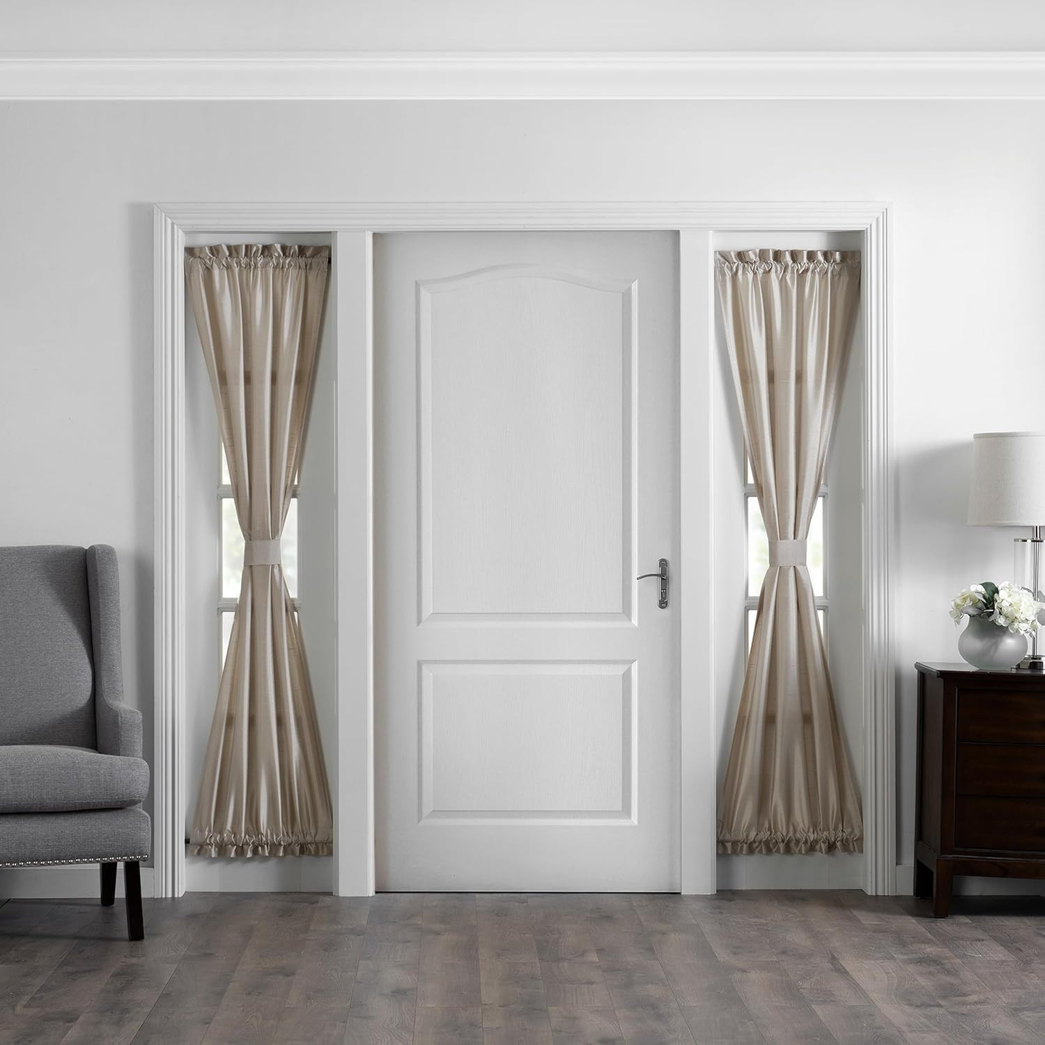 Home Fashions Colette Faux-Silk Side Door Window Panel, 28 in X 72 in (Side Door