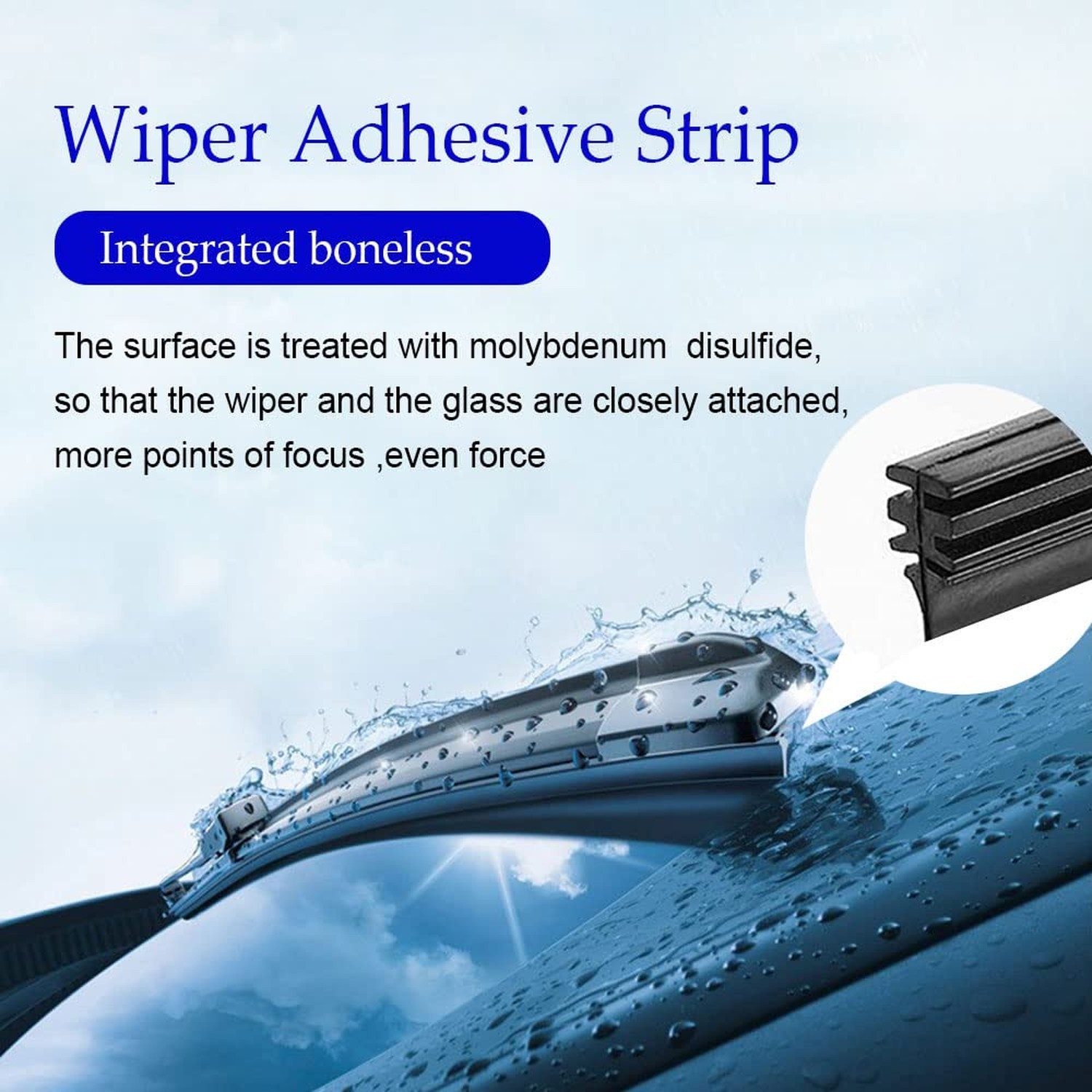4PCS Wiper Blade Refill, 24 inch DIY Adjustable Universal Replacement Wiper B…