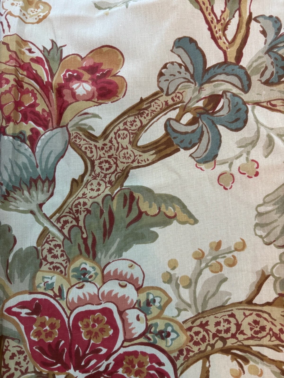 Pottery Barn Graciela Palampore Curtains Set 2 Panels 50×96 Linen Blend Lined