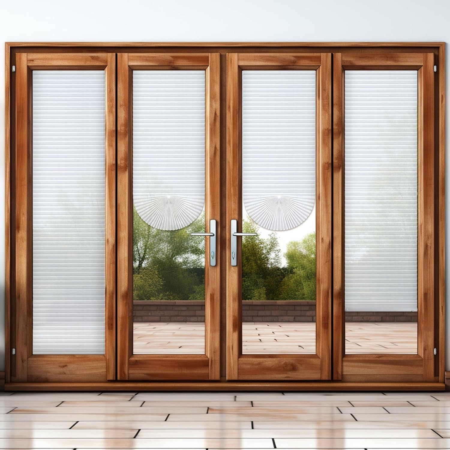 2 Pcs 23 x 110 Inches Temporary Blinds No Tools Cut to Size Fabric Paper Shad…