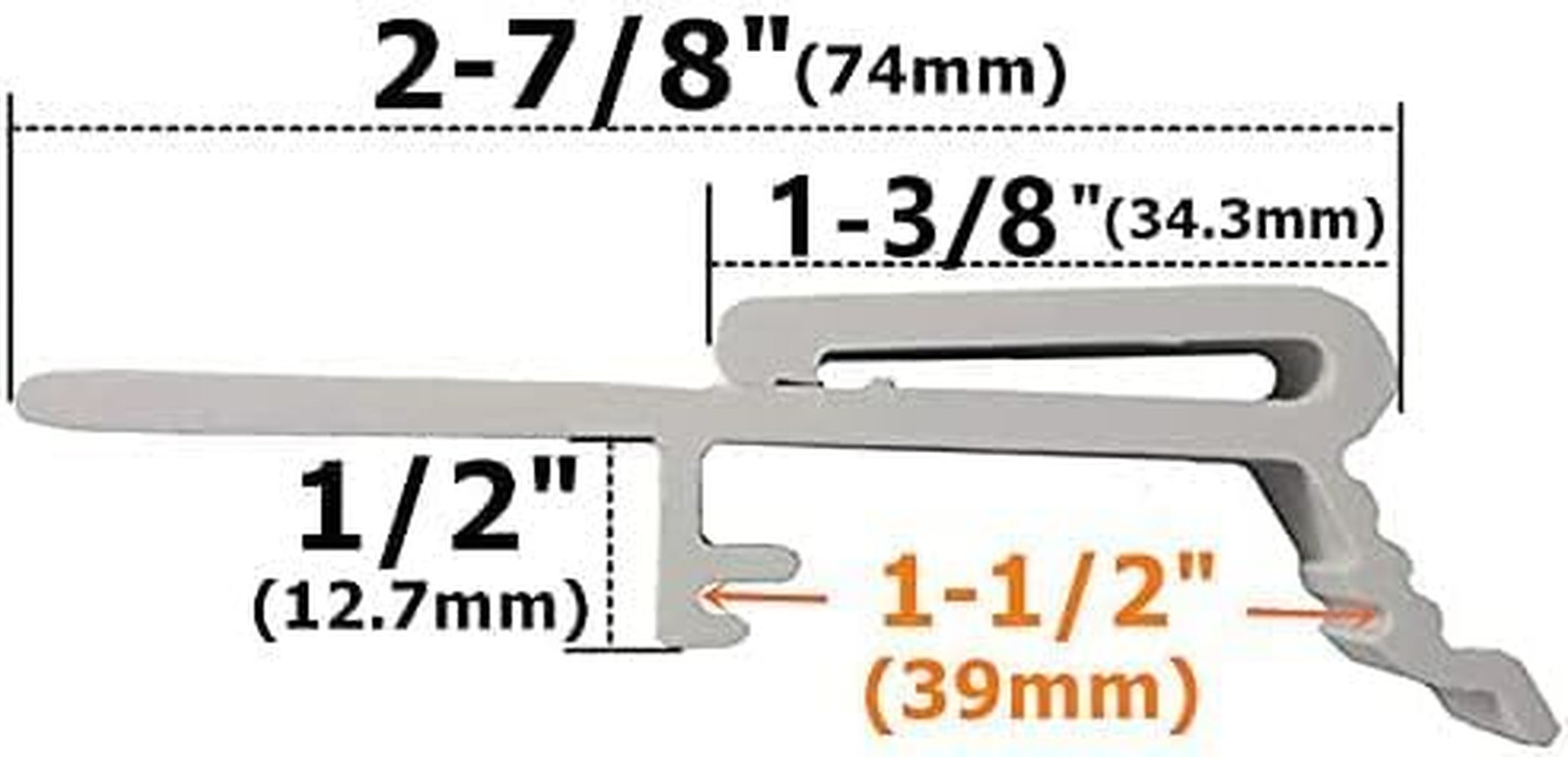 6Pcs Valance Clip Vertical Blinds Dust Cover Holder Bracket for 1-1/2″ or 1-9/16