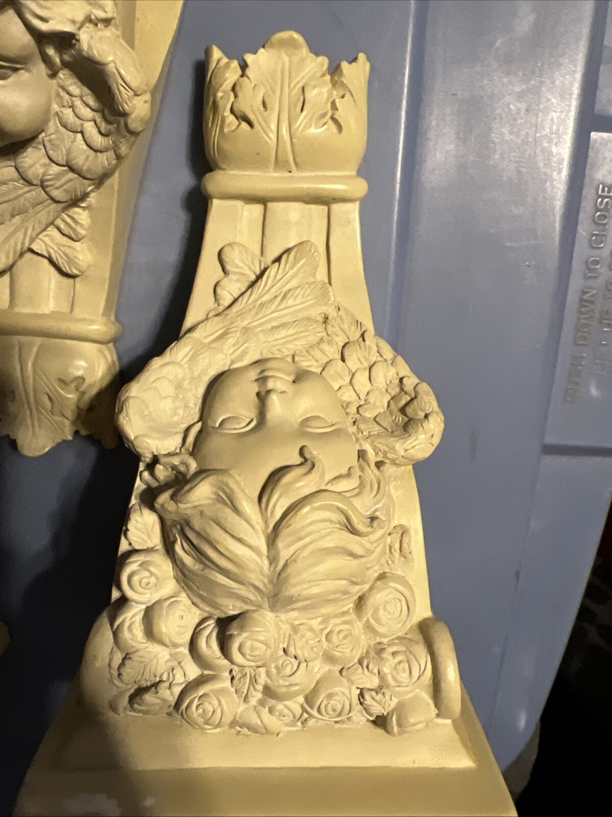 Cherub 4 Drapery Curtain Rods Wall Sconce Resin Swag Holder