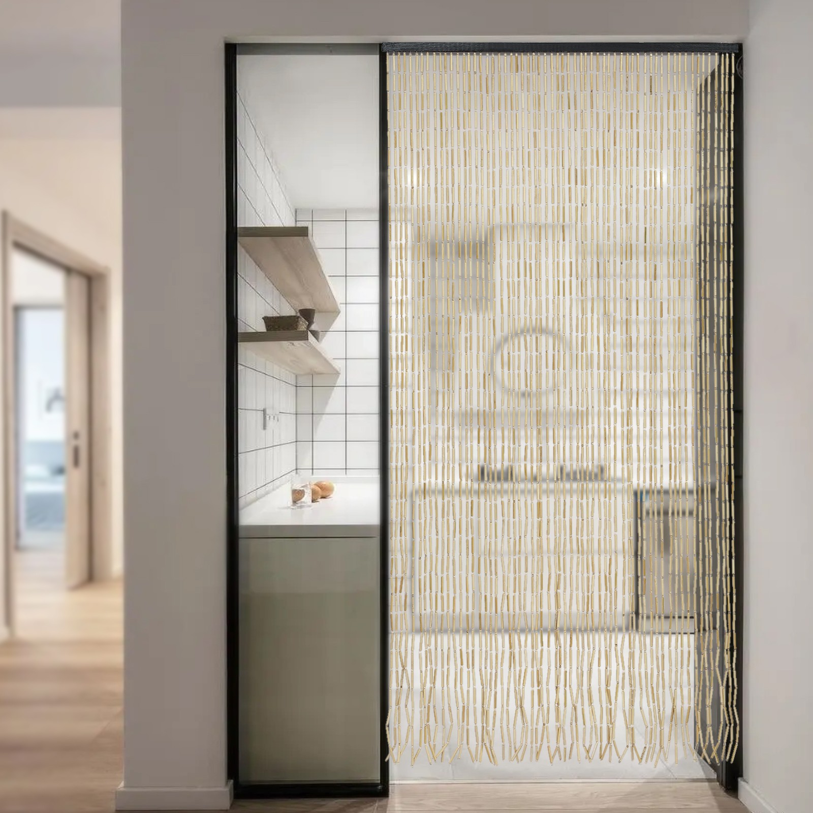 Bamboo Beaded String Curtain Room Doorway Retro Hanging Fly Screen Beads Divider