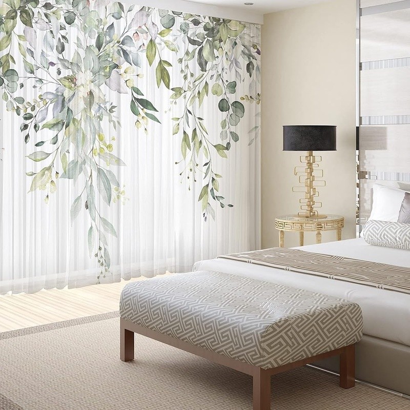 Sheer Chiffon Curtain Panels Lightweight Breathable Window Drapes Soft Fabric US