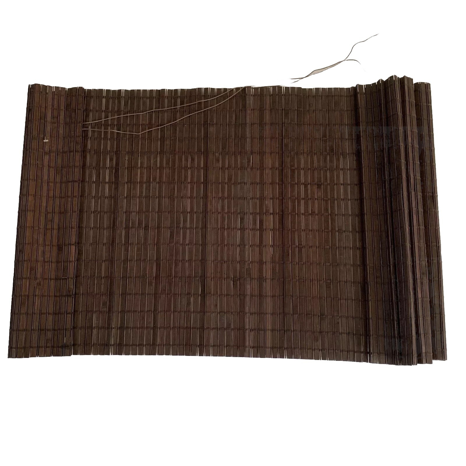2 Natural Woven Roman Shades With Rear Lift Cords For Child Safety 23W 60L