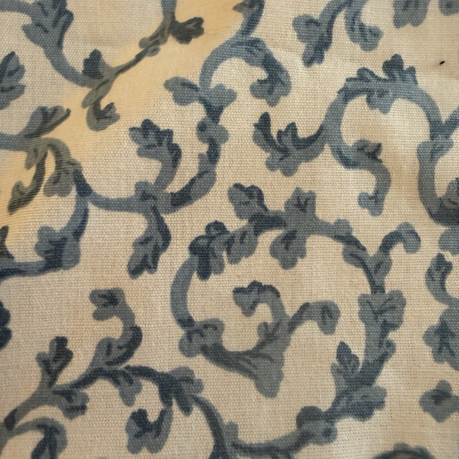 Vtg Croscill Balloon Curtain Valance Blue White Scroll Eyelet 17×84 NEW Open PKG