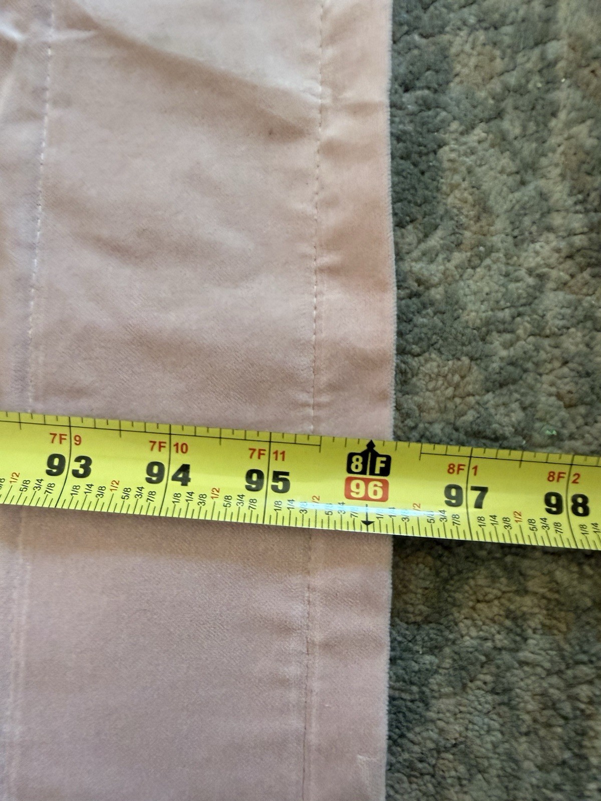 IKEA SANELA Curtains 1 Pair light soft pink VELVET 55″×98″ 104.140.14