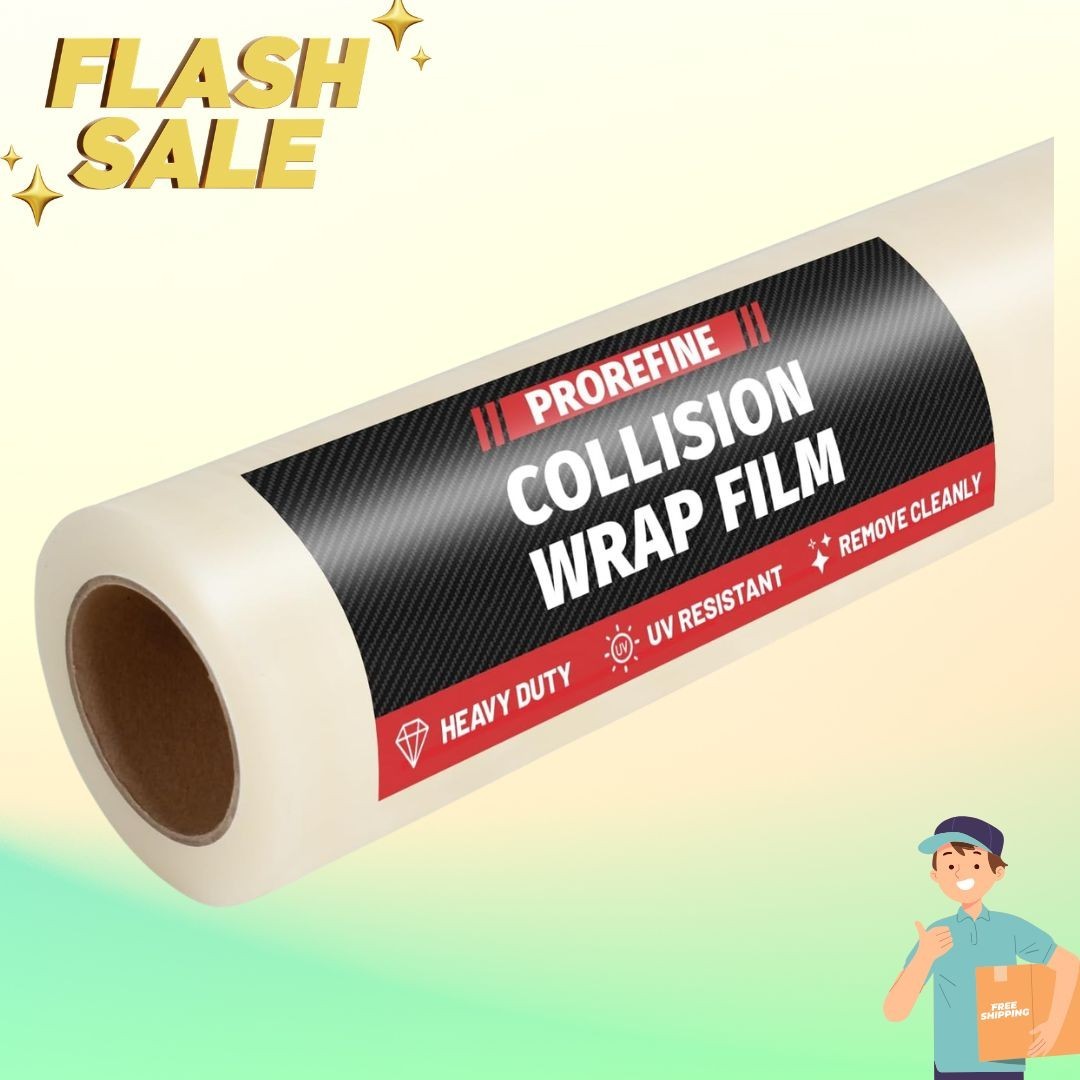 NEW Crash Wrap Film 36in x 240ft Clear Plastic Self Adhesive Protector