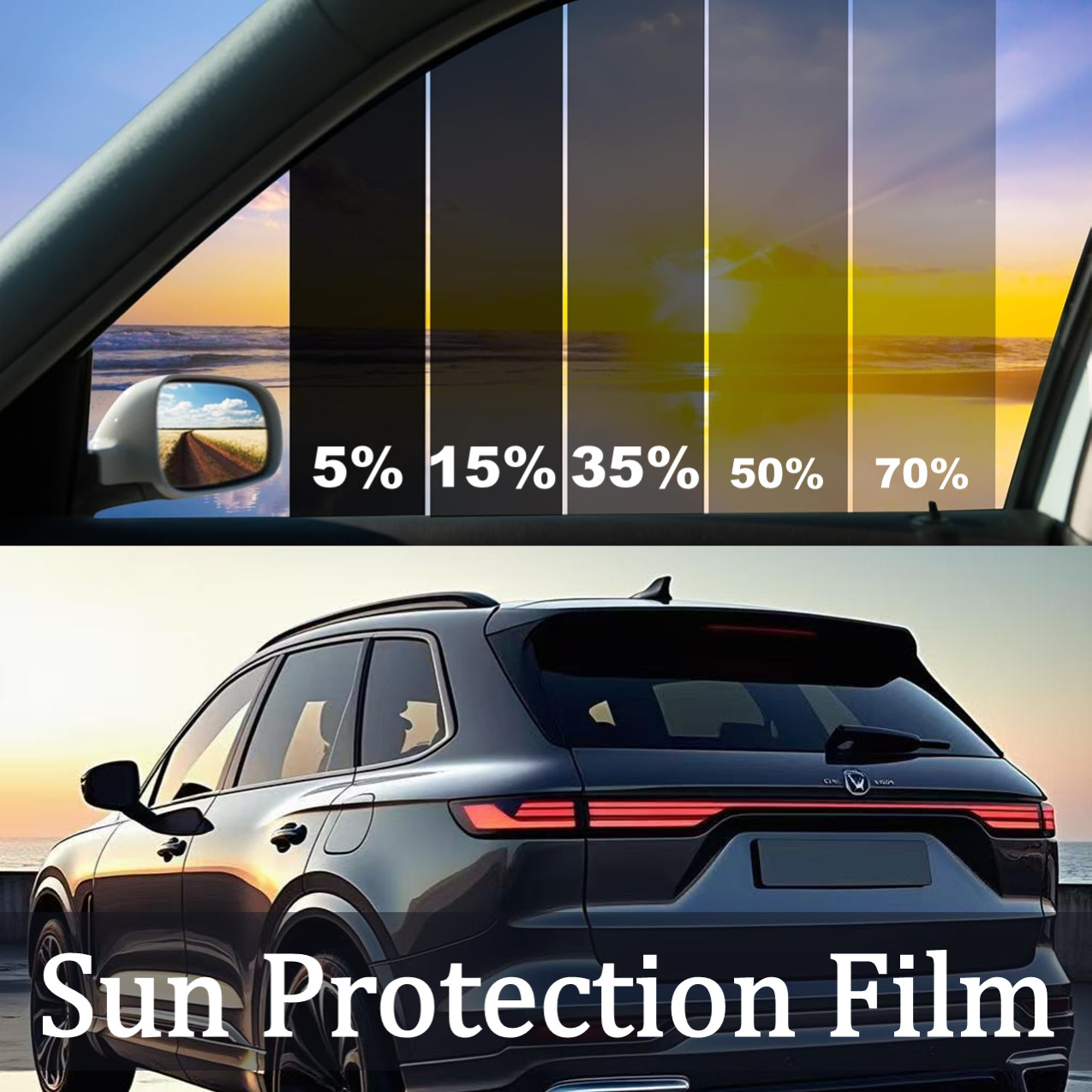 40″x100′ FT Nano Ceramic Window Tint Film Roll Choose the Shades 5%,15%,35%