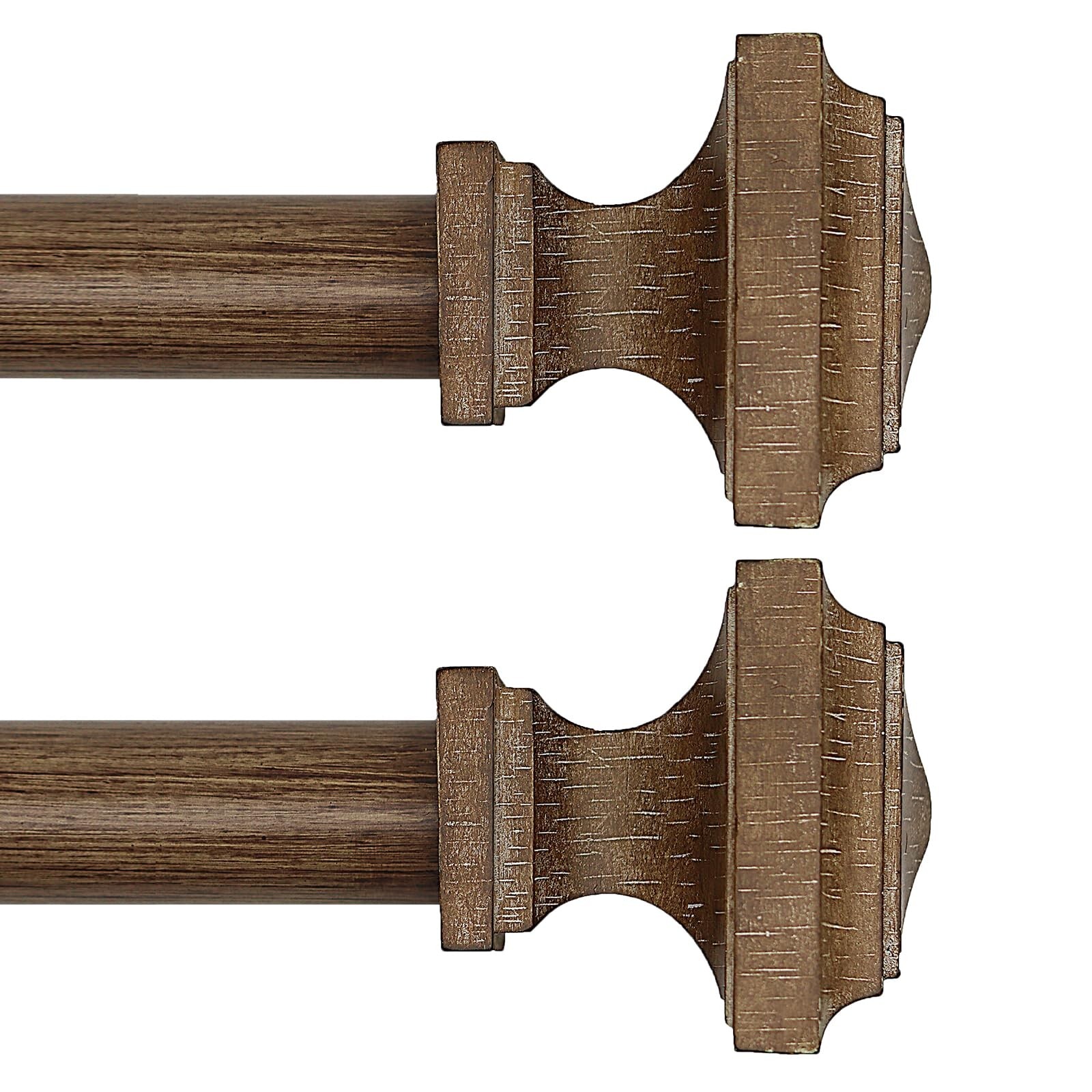 Wooden Curtain Rods for Windows 32-45 inches Curtain Rod Diameter 1 Inch, Woo…