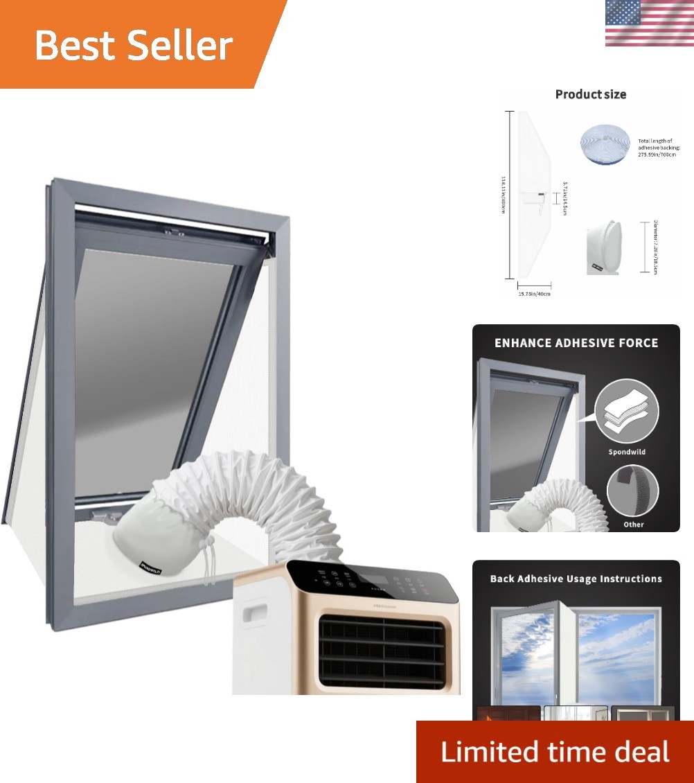 Portable AC Window Seal Kit 118×15.7 In Waterproof Window Seal for Air Condit…
