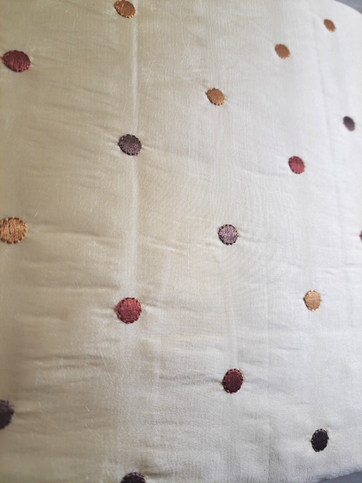 NEW Pier 1 Polka Dot Curtain Panel Beige Warm Tones Raised Dots Modern 54×84