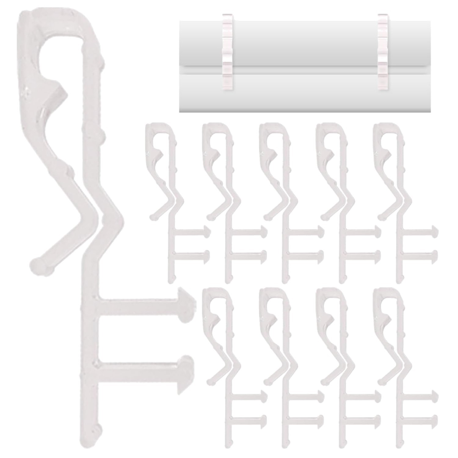 Versatile 10-Pack Clear Valance Clips – 2-Inch Plastic Brackets for Every Home