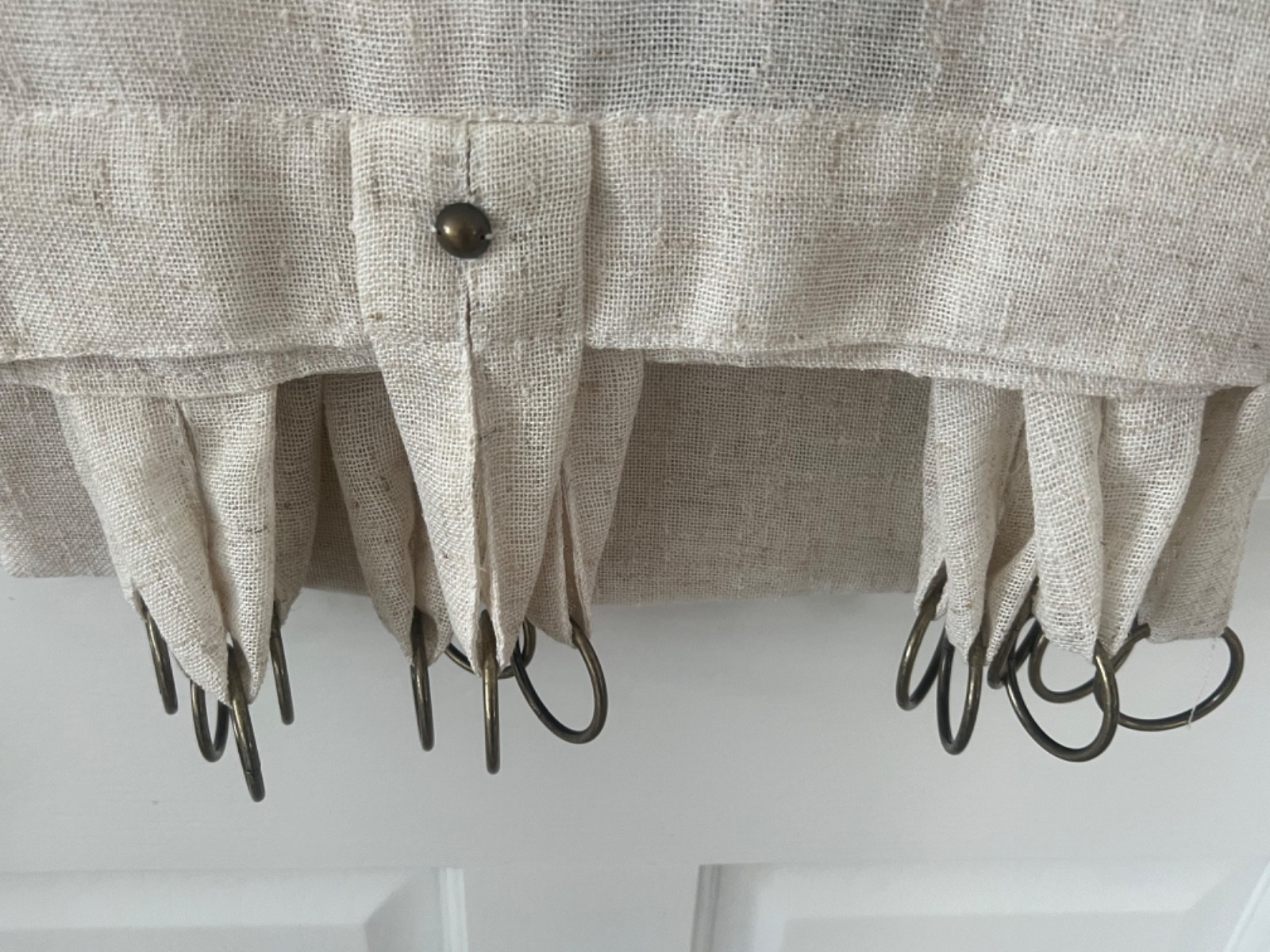 NWT! Rare Ralph Lauren Home Off White Curtains 52 x 96” Tab Top W Attached Rings