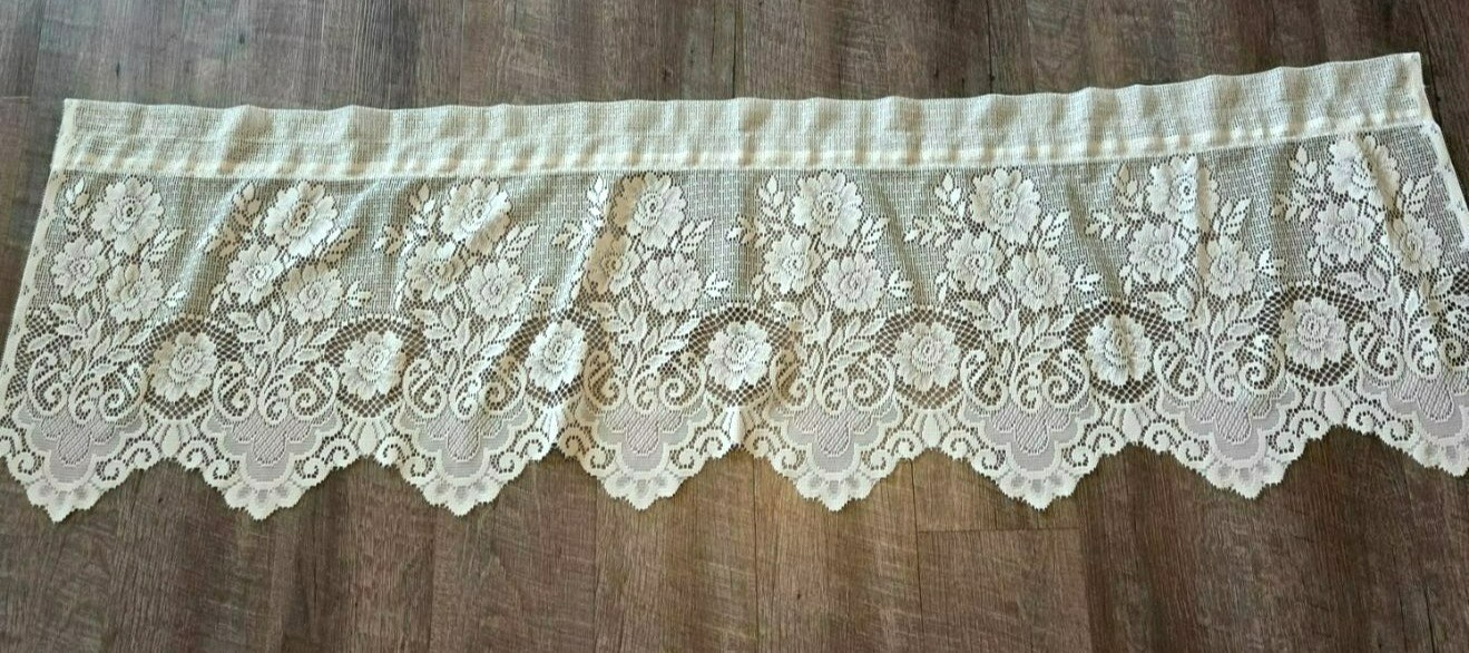 Rustic Crochet Curtain Window Valance (1) Lace Unbranded Accent